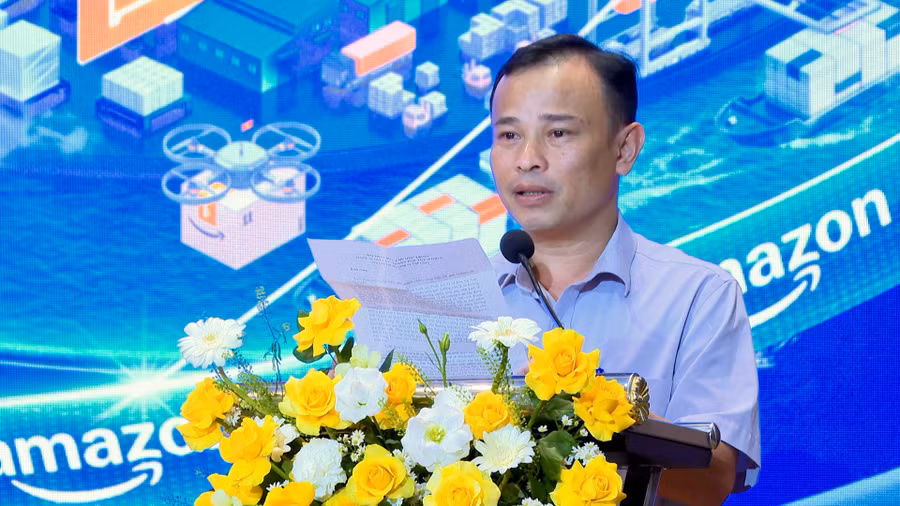 Phó Giám đốc Sở Công Thương Nguyễn Đình Kha phát biểu tại chương trình. Ảnh: Nhật Trường