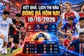 Kết quả, lịch thi đấu bóng đá hôm nay 10/10: Sôi động V.League và Ngoại hạng Anh
