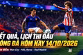 Kết quả, lịch thi đấu bóng đá hôm nay 14/10: Man City đại chiến PSG
