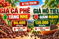 Giá cà phê, hồ tiêu hôm nay 8/10: Cà phê tăng, hồ tiêu đồng loạt giảm