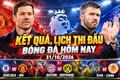 Kết quả, lịch thi đấu bóng đá hôm nay 31/10: Chelsea đại chiến MU