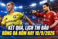 Kết quả, lịch thi đấu bóng đá hôm nay 10/9/2026: MU ra quân ở Cúp C1