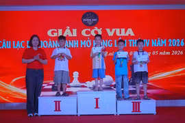 80 vận động viên tranh tài Giải Cờ vua CLB Hoàng Anh mở rộng lần thứ 4 