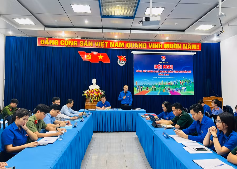 Quang cảnh hội nghị tổng kết Chiến dịch Thanh niên tình nguyện hè năm 2024. Ảnh: P.L