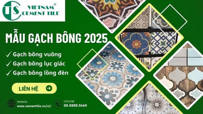 Điểm danh mẫu gạch bông 2025 siêu đẹp, giá mềm