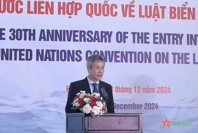 Trợ lý Bộ trưởng Bộ Ngoại giao Nguyễn Minh Vũ phát biểu khai mạc.