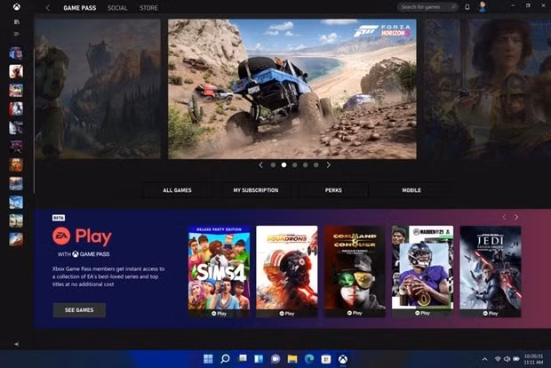 Kho ứng dụng và giải trí dồi dào trong Store của Windows 11. (Ảnh chụp màn hình)