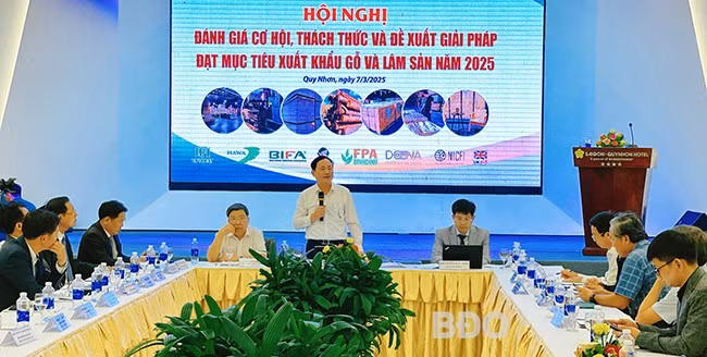 Chủ tịch UBND tỉnh Phạm Anh Tuấn đã có những trao đổi thẳng thắn với các hiệp hội, DN sản xuất gỗ để tìm giải pháp phát triển bền vững. Ảnh: HẢI YẾN