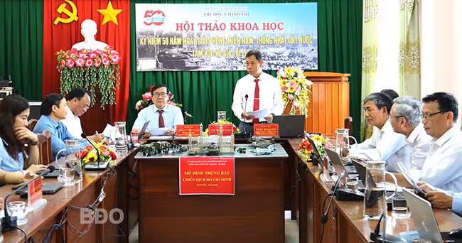 Quang cảnh Hội thảo Kỷ niệm 50 năm Ngày giải phóng miền Nam, thống nhất đất nước - Tầm vóc và giá trị lịch sử. Ảnh: H.THU Quang cảnh Hội thảo Kỷ niệm 50 năm Ngày giải phóng miền Nam, thống nhất đất nước - Tầm vóc và giá trị lịch sử. Ảnh: H.THU