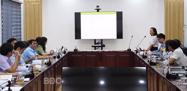 Quang cảnh nghiệm thu đề tài. Ảnh: TRỌNG LỢI Quang cảnh nghiệm thu đề tài. Ảnh: TRỌNG LỢI