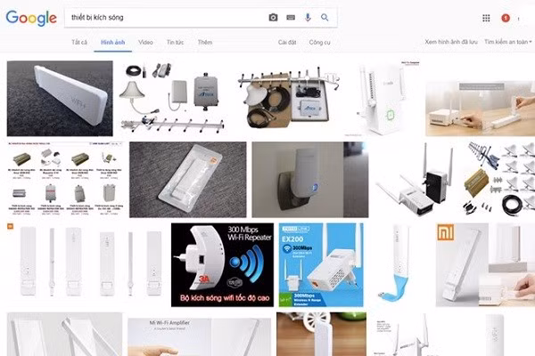 Có nhiều loại thiết bị kích sóng được bán trên mạng Internet. (Ảnh chụp màn hình: Vietnam+)