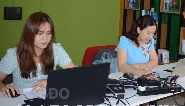 Các đại biểu tham gia tại điểm cầu Bình Định.