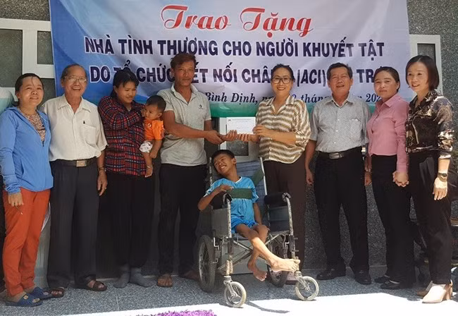 ACI tăng số tiền hỗ trợ NKT khó khăn xây nhà ở thêm 15 triệu đồng từ năm 2023. Ảnh: Hội Bảo trợ NKT và BVQTE tỉnh.