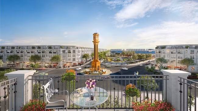 Tháp Đồng Hồ trung tâm tại dự án Hưng Định City