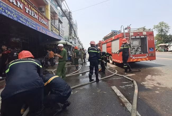 Hiện trường vụ cháy. Ảnh do CA tỉnh cung cấp. Hiện trường vụ cháy. Ảnh do CA tỉnh cung cấp.