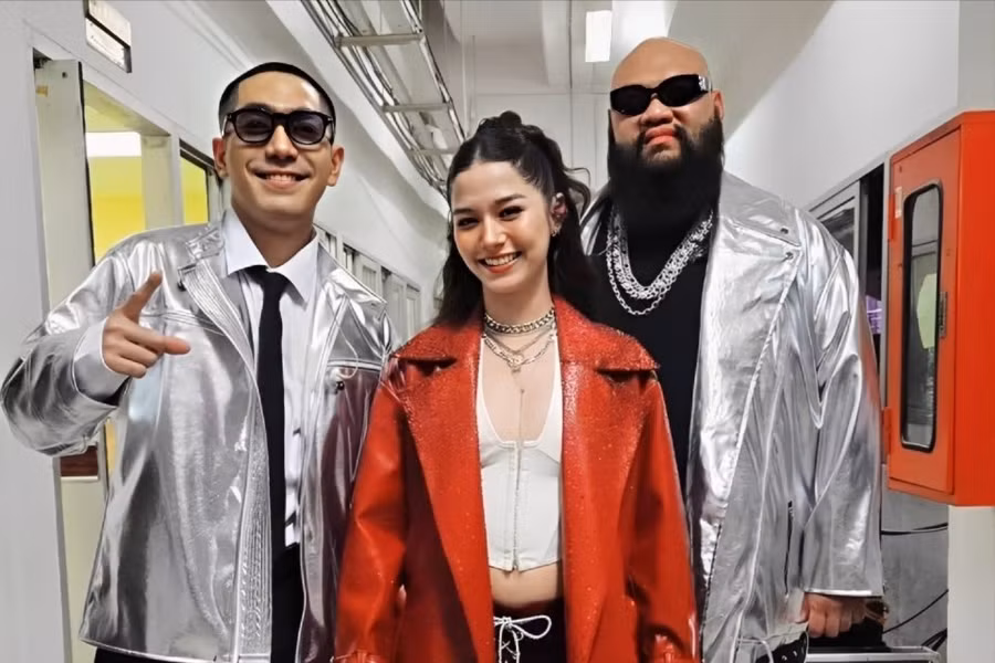 Violette Wautier và hai rapper Golf F.Hero, Twopee.