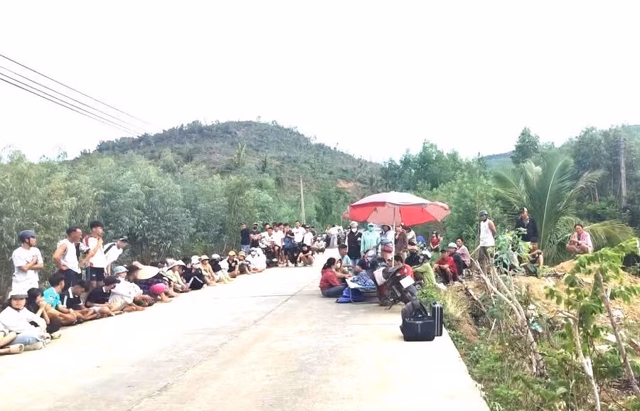 Hiện trường nơi hai nữ sinh gặp nạn, trong đó 1 em tử vong.
