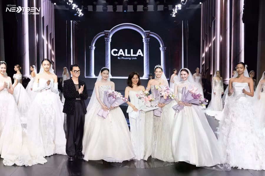 NTK Phương Linh được trao giải The Couture Icon. Bộ sưu tập được thể hiện bởi dàn người đẹp nổi tiếng như Á hậu Cẩm Ly, Quán quân Vietnam’s Next Top Model 2025 Lại Mai Hoa, Miss Universe Vietnam 2026 Nguyễn Quỳnh Anh. Ảnh: BTC