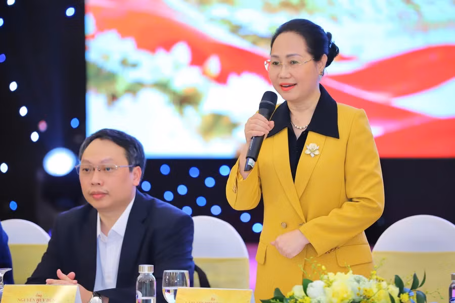 Bộ trưởng Bộ VHTTDL Lâm Thị Phương Thanh khẳng định mạng lưới phát triển công nghiệp văn hóa Việt Nam cần giúp người có ý tưởng gặp người có công nghệ, có vốn. Ảnh: Việt Hùng.