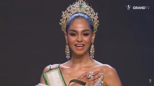 Người đẹp Jihan Dimachk đến từ Tanzania đăng quang Miss Grand International 2026. Ảnh: Chụp màn hình Grand TV