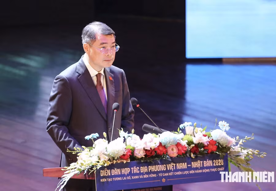 Thủ tướng Lê Minh Hưng phát biểu tại lễ khai mạc. Ảnh: Lê Hoài Nhân