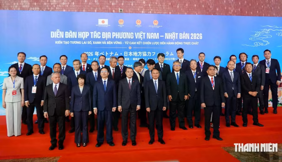 Thủ tướng Lê Minh Hưng cùng các đại biểu hai nước Việt Nam - Nhật Bản tham dự diễn đàn. Ảnh: Lê Hoài Nhân