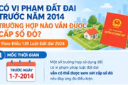 Có vi phạm đất đai trước năm 2014: Trường hợp nào vẫn được cấp sổ đỏ?