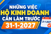Những việc hộ kinh doanh cần làm trước 31-1-2027