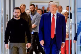 Tổng thống Mỹ Donald Trump và Tổng thống Ukraine Zelensky. Ảnh: Reuters