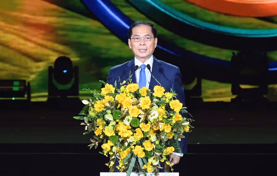Phó thủ tướng Bùi Thanh Sơn phát biểu tại Lễ khai mạc vào tối 5-12.