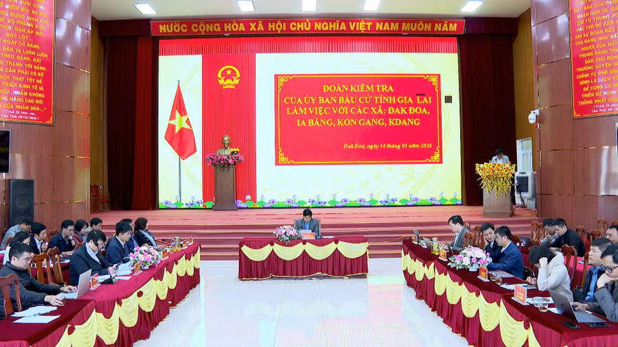 Quang cảnh buổi làm việc. Ảnh: Mạnh Hà