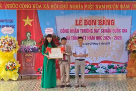 Pleiku: Trường Tiểu học Đinh Tiên Hoàng đón bằng công nhận đạt chuẩn quốc gia mức độ 1