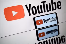 Biểu tượng của YouTube. Ảnh: AFP/TTXVN