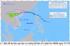 Bão số 3 cách Quảng Ninh-Hải Phòng 220 km, giật cấp 11, một số nơi có mưa to đến rất to