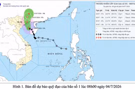 Bão số 1 cách Móng Cái (Quảng Ninh) khoảng 170 km, di chuyển 15-20 km/h