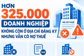 Hơn 325.000 doanh nghiệp không còn ở địa chỉ đăng ký nhưng vẫn nợ thuế