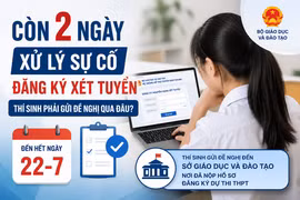 Còn hai ngày xử lý sự cố đăng ký xét tuyển: Thí sinh phải gửi đề nghị qua đâu?