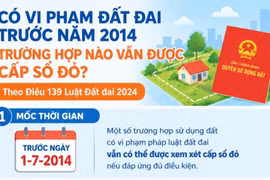 Có vi phạm đất đai trước năm 2014: Trường hợp nào vẫn được cấp sổ đỏ?