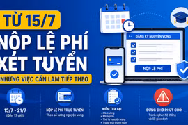 Từ 15/7 nộp lệ phí xét tuyển: Những việc cần làm tiếp theo