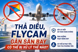 Thả diều, flycam gần sân bay có thể bị xử lý hình sự