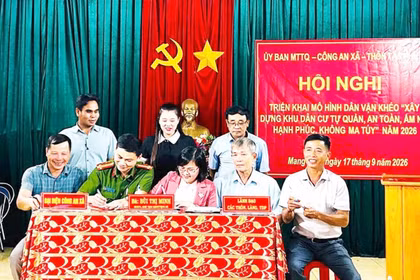 Ra mắt mô hình dân vận khéo xây dựng khu dân cư không ma túy tại xã Mang Yang