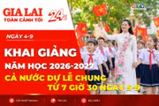 Khai giảng năm học 2026-2027: Cả nước dự lễ chung từ 7 giờ 30 ngày 5-9