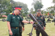 Chỉ huy Sư đoàn 2 kiểm tra công tác sẵn sàng chiến đấu tại các đơn vị dịp Quốc khánh 2-9.