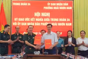 Trung đoàn 34 kết nghĩa với phường Hoài Nhơn Nam.