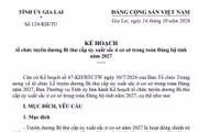 Ban Thường vụ Tỉnh ủy Gia Lai sẽ tuyên dương Bí thư cấp ủy xuất sắc ở cơ sở