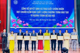 Công bố quyết định đạt chuẩn kiểm định chất lượng chương trình đào tạo 10 ngành học.