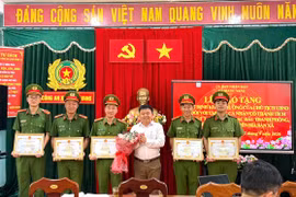 Công an xã Mang Yang được khen thưởng về thành tích đấu tranh phòng, chống tội phạm