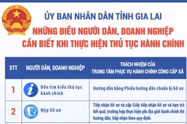 Gia Lai: Công khai những điều người dân, doanh nghiệp cần biết khi làm thủ tục hành chính bằng poster