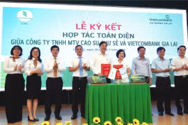 Vietcombank Chi nhánh Gia Lai ký kết hợp tác toàn diện với Công ty TNHH một thành viên Cao su Chư Sê