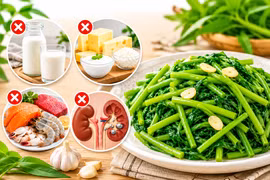Ăn rau muống cần tránh kết hợp với những thực phẩm nào?